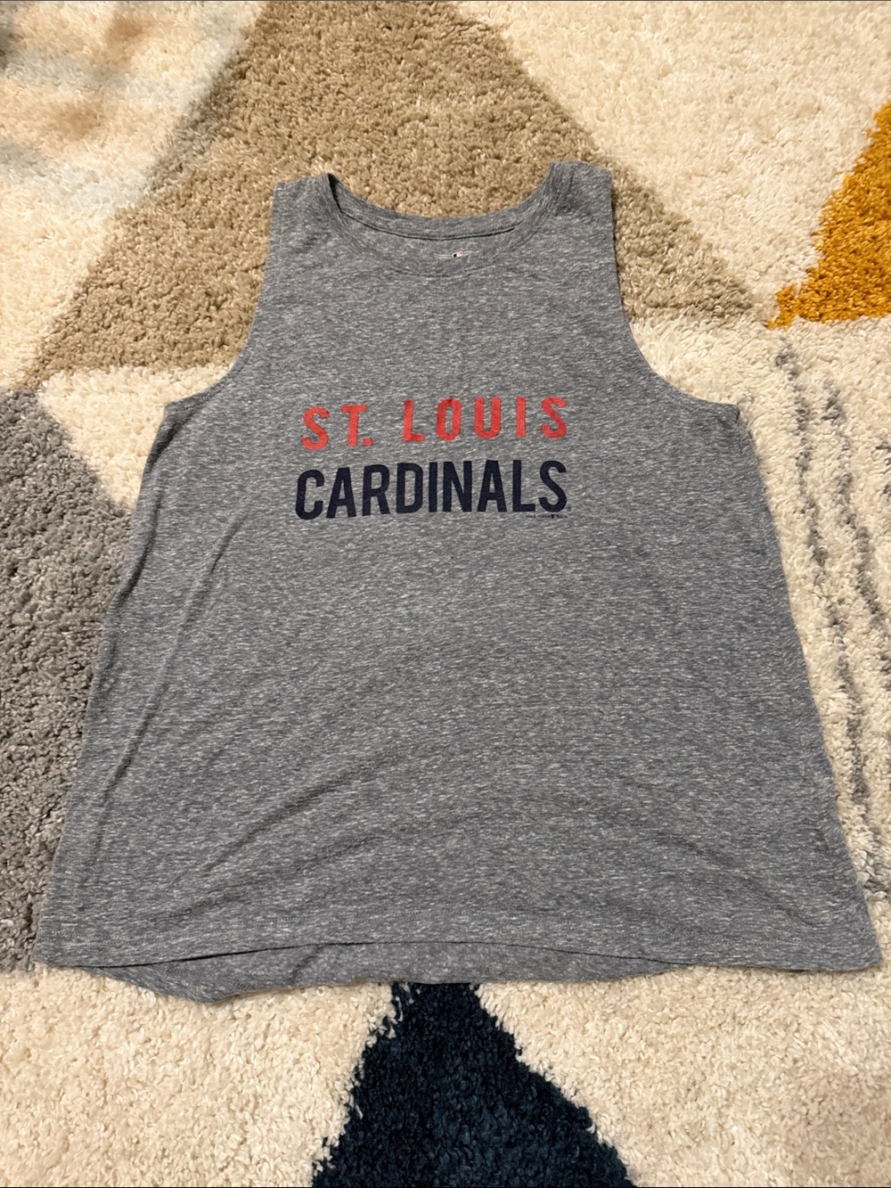 5th & Ocean Gray Tank Top with Red and Navy Team Lettering